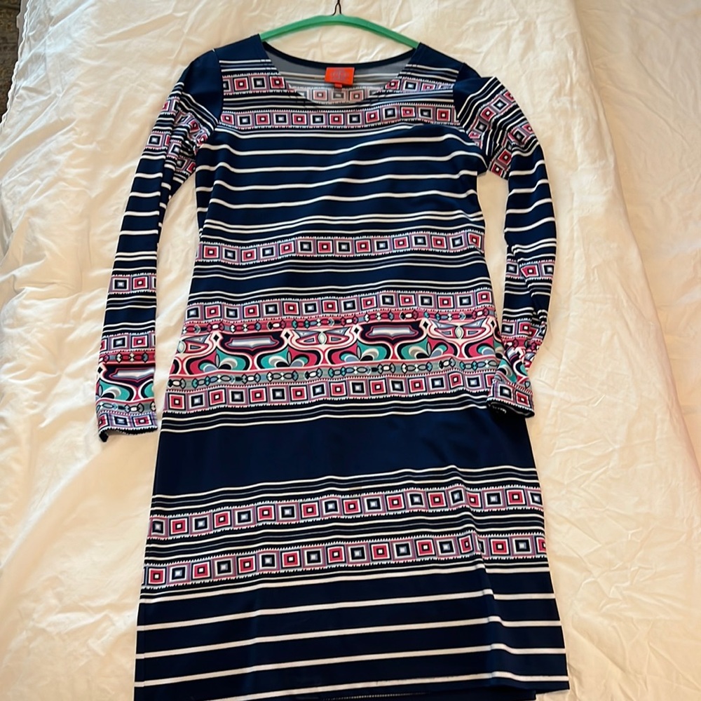 Tracy Negoshian navy blue dress, size small